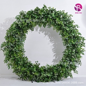 <strong>Circle</strong> Shaped Artificial Flower Arch Huge Wreath Style Diameter 200cm Silk Flower Arch for Outdoor Wedding Ceremony <strong>Floral</strong> Decor - Product Image 5