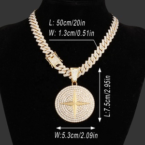 Collar de Cadena Cubana con Colgante de Letra Personalizado Estilo Hip Hop de Gran Venta al Por Mayor para Hombre Rapper - Product Image 4