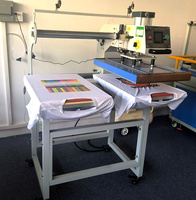 Nouvelle presse à chaud pneumatique semi-automatique à double station avec écran tactile LCD numérique 40x50-70x100cm pour l'impression de t-shirts