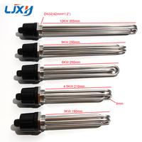 LJXH 220V/380V 3/6/7.5/9/12KW 스테인레스 스틸 물 보일러 가열 요소 DN32/DN40 침수 온수기 하수도 시스템 용