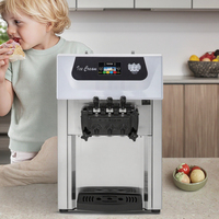 Nouvelle machine à glace italienne automatique commerciale à compresseur, haute productivité, à base de fruits, pour boulangerie, restaurant, usage domestique, 220V