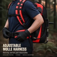 Pompe à dos anti-incendie de 5 gallons avec sac d'eau pliable de 20 L et tuyau à déconnexion rapide pour la lutte contre les incendies forestiers et la lutte contre les fumées.