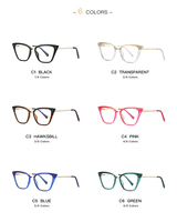 Partagas TR90 Oeil de Chat Logo Personnalisé Charnière à Ressort Anti Lumière Bleue Lunettes Optique Monture de Lunettes pour Femmes Dames