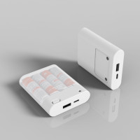 Banque d'alimentation portable pour piles AA, alimentation 4xAA avec sortie USB-A et Type-C pour la charge d'urgence