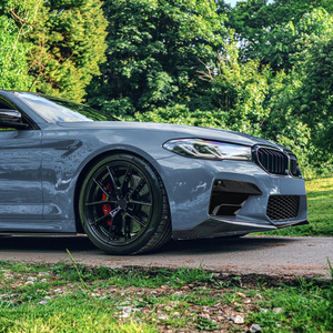 Bmw 5 Series F90 M5 Lci Front Bumper <b>Corner</b> <b>Protector</b> Decal Piano Black Carbon Fiber Texture Adhesive Car Body Kit - Product Image 1