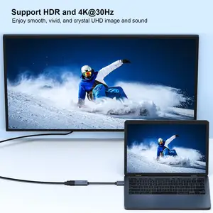 BENFEI 4K DisplayPort-HDMIアダプターケーブル、 (2K 60Hz、1080p 120Hz) 一方向ディスプレイポート-HDMIモニターコンバーター