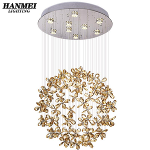 Modern Crystal Chandelier Luxury Living Bedroom Elegant Pendant <b>Lights</b> Restaurant <b>Dining</b> Home Decor LED Warm White HM-LF-8103 Mo - Product Image 6