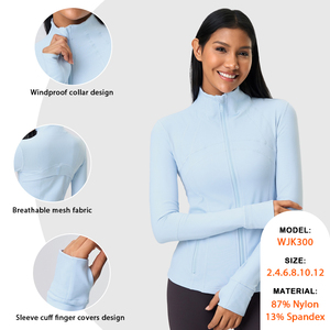 Veste <span class=keywords><strong>de</strong></span> Yoga à Col Montant pour Femme, Coupe Ajustée, Extensible, Vêtement <span class=keywords><strong>de</strong></span> <span class=keywords><strong>Sport</strong></span> et Fitness, Zip Intégral avec Poche Zippée, Manches Longues - Product Image 2
