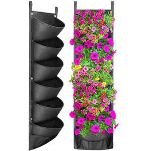 7 poches jardinière verticale jardin tenture murale feutre cultiver des Pots de plantes sac de rangement feutre montage mural jardinière pochette racine conteneur - Product Image 1