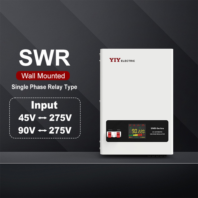 Relay Type Wide Input Range 10KVA SVC Single Phase Automatic Voltage Regulator LCD Display Voltage Stabilizer for Home Use