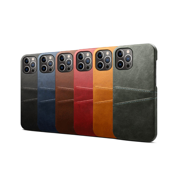 Premium Double Layer PU Leather Flip Wallet Case With Card Holder Portable Phone Cover for iPhone 15 Pro Max