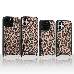Leopard Print Style Crossbody Phone <strong>case</strong> Leather Crossbody Phone <strong>case</strong> and Pouch Mobile Phone Leather <strong>case</strong> - Product Image 1