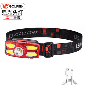 GOLFEIN Faro LED Xpe Cob recargable 2000Maha ajustable para correr al aire libre y pescar - Product Image 1