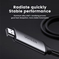 Cable HDMI2.0 UGREEN de 2 m, Cable HDMI2.0 de Alta Velocidad 4K60Hz con Funciones de Alimentación por USB