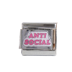 Italian Modular Stainless Steel Charm Bracelet With DIY Lettering Heart Pattern Women's Jewelry Gift Accessory - Product Image 3