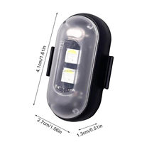 Skyearth LED-Stroboskoplicht 7 Farben RGB Kabellos USB-Aufladbar Fernbedienung ABS Warnsignalleuchte für Motorrad Auto Fahrrad