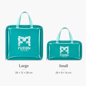 Custom Logo Waterproof PVC Green Cosmetic <b>Bag</b> Large Capacity Travel <b>Toiletry</b> <b>Bag</b> <b>Clear</b> Leakproof Makeup Organizer With Handle - Product Image 2