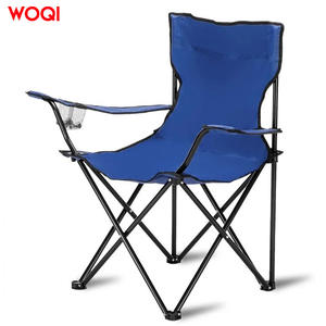 Silla Plegable para Camping Woqi, Azul Oscuro, Aluminio y Tela Oxford, Silla de Jardín Portátil para Uso en Exteriores, 43X43X80 - Product Image 1