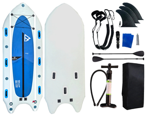 บอร์ดยืนพาย PVC แบบเป่าลมกันน้ำทนทานสำหรับกีฬาทางน้ำทีมยักษ์แบบปรับแต่งได้หลายคนสำหรับกีฬาทางน้ำ - Product Image 2