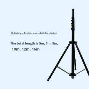 Trépied de lumière pour photographie en fibre de carbone de 5 m à 18,3 m, multifonctionnel, portable, sans niveau à bulle, avec verrouillage - Product Image 2