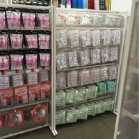 Crochets de présentation double face en métal et bois blanc pour chaussettes, chaussons et chapeaux - Idéal pour les supermarchés et magasins de détail Miniso