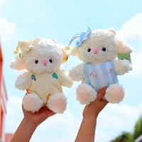Boneka Domba Lucu Angela Baru, Boneka Mesin Cakar, Boneka untuk Anak dan Perempuan, Domba yang Menenangkan dengan Topi