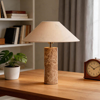Lampe de bureau LED moderne et simple en marbre pour la décoration intérieure, élégante lampe de lecture de chevet, écologique, pour chambre à coucher, hôtel, restaurant