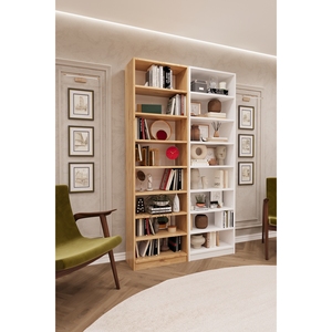 Asra Trend K (09-18) Serie Libreria a Doppio Ripiano | 120x208x30 cm 100% MDFLAM 16 Scomparti Aperti Senza Ante - Product Image 6