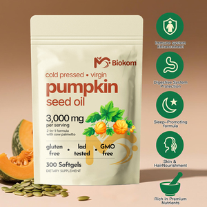 น้ำมันเมล็ดฟักทอง 3000 มก. แบบแคปซูลนิ่ม ขายดี รับผลิตแบบ OEM ขายส่ง น้ำมันเมล็ดฟักทองบำรุงผมและผิวในรูปแบบแคปซูลนิ่ม - Product Image 2