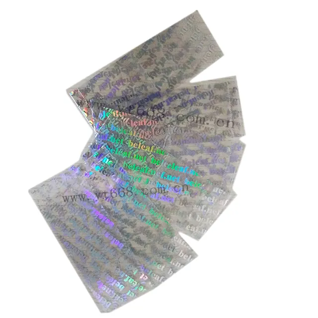 Holo graphisches transparentes Hologramm Klare PVC-Schrumpf schlauch/Schrumpf kosmetik gläser Flaschen Hologramm-Wickel bänder