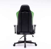 Nouveau design de chaise de jeu de course ergonomique verte en gros chaise pivotante à dossier haut avec cuir synthétique pour les joueurs