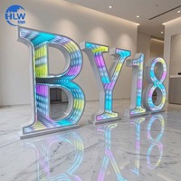 Enseignes néon LED personnalisées Abyss Infinity Mirror, Enseigne LED Infinity Mirror, Enseigne Abyss, Chiffres lumineux LED de 4 pieds