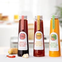 Fantaisie 368ml 12oz conteneur de confiture de sauce chaude en plastique PET bouteille de boisson pour jus lait café eau minérale étincelante