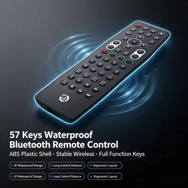 OEM ODM Custom 57 Keys Waterproof Wireless Remote Control ABS Shell for Household Audio and Lighting System JCXK Source Factory