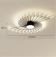 Éclairage intérieur moderne Feux d'artifice créatifs Plafonnier à LED Plafonnier en acrylique pour le salon