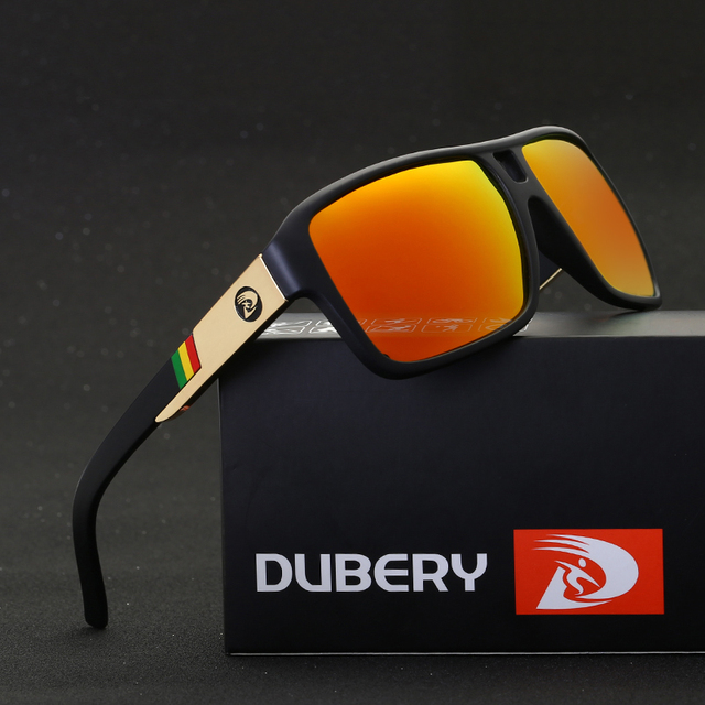 DUBERY 2020 Men's Polarized Dragon Sports Sunglasses Driving & Fishing Luxury Brand Designer Goggle D008 for Men & Women