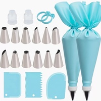 Kit de décoration de gâteaux : Ensemble de poches à douille et embouts réutilisables pour la pâtisserie, la décoration de biscuits et de cupcakes