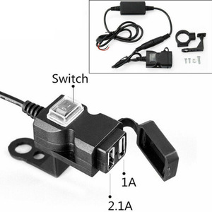 Prese <span class=keywords><strong>per</strong></span> Moto 9-24v, <span class=keywords><strong>Doppia</strong></span> <span class=keywords><strong>USB</strong></span> <span class=keywords><strong>per</strong></span> Ricarica Wireless di Telefoni Cellulari, Interruttore Impermeabile in Materiale ABS - Product Image 2