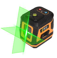 Niveau laser YaJin 4D 360° à lignes croisées, léger, alimenté par batterie, vert, deux lignes, précision 1 mm/5 m, auto-nivelant pour