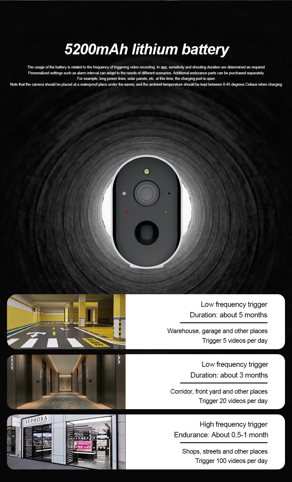 TUYA 3MP WIFI Battery 3W Solar Panel 5200mAh Battery PIR Human Detection Alarm Security Waterproof Camera for Indoor Outdoor · image 5