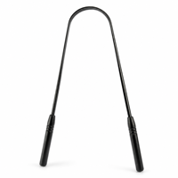 Nettoyeur buccal professionnel en acier inoxydable 304 noir mat en forme de U pour éliminer la mauvaise haleine chez les adultes