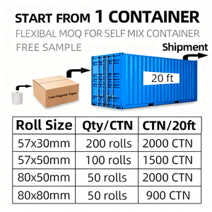 저렴한 가격 80*80 열 영수증 용지 단층 POS 기계 종이 ATM 케이터링 테이크 아웃 현금 등록기 열 인쇄 롤 - Product Image 6
