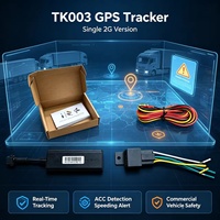 Traceur GPS TK003 2G en temps réel avec alerte ACC et alerte de survitesse pour la sécurité des véhicules commerciaux