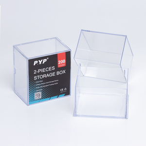 Boîte de rangement transparente pour cartes à collectionner, 2 pièces, compatible avec les cartes de sport, TCG, cartes à jouer, boîte de collection - Product Image 2
