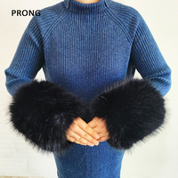 Gants d'hiver unisexes en fausse fourrure extra large de haute qualité Pingrong avec manchette et anneau de poignet intégrés, fournis directement par l'usine