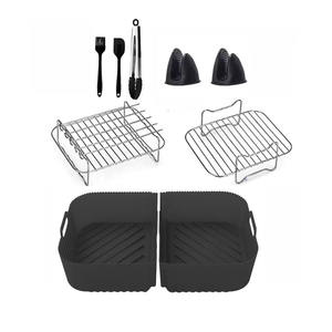 <span class=keywords><strong>Freidora</strong></span> de aire eléctrica XL 3,1-4.0L Gold con potencia de 8 pulgadas y juego de accesorios para uso doméstico Freír <span class=keywords><strong>sin</strong></span> <span class=keywords><strong>aceite</strong></span> - Product Image 6