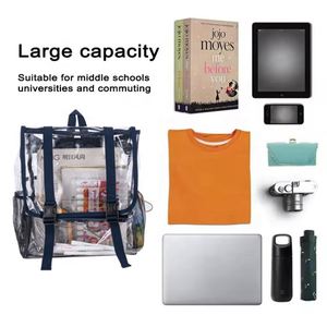 Wholesale Outdoor <b>Waterproof</b> Transparent Pvc Heavy Duty Clear <b>Backpack</b> Bag <b>School</b> Approved - Product Image 2