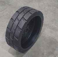 Pneu plein Huanghe 15x5 381x127mm pour nacelle élévatrice, roulement à rouleaux, jante en acier, garantie 1,5 an, nouvel équipement de construction, 19kg