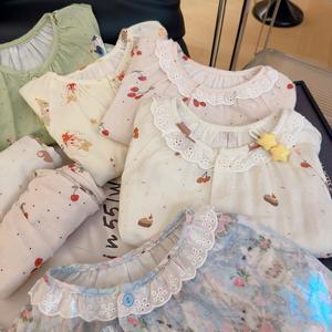 Conjunto de Ropa para Niños de 1 a 18 Años, <span class=keywords><strong>Pijama</strong></span> de Verano para Niños, <span class=keywords><strong>Pijama</strong></span> de Algodón para Niñas, Ropa Infantil de Algodón Puro - Product Image 1