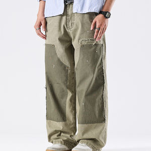 Comoda fabbricazione 100% <span class=keywords><strong>cotone</strong></span> personalizzato StreetWear <span class=keywords><strong>pantaloni</strong></span> da carpentiere kaki a gamba larga da <span class=keywords><strong>uomo</strong></span> - Product Image 6